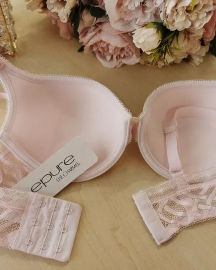 Epure Lise Charmel 70B dydžio rausva liemenėlė Tressage Dentelle Rose