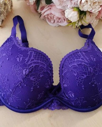 Valege 80D dydžio violetinės spalvos neriniuota liemenėlė WSGFOREWER Violet