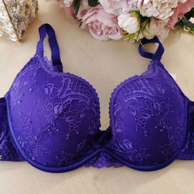 Valege 80D dydžio violetinės spalvos neriniuota liemenėlė WSGFOREWER Violet