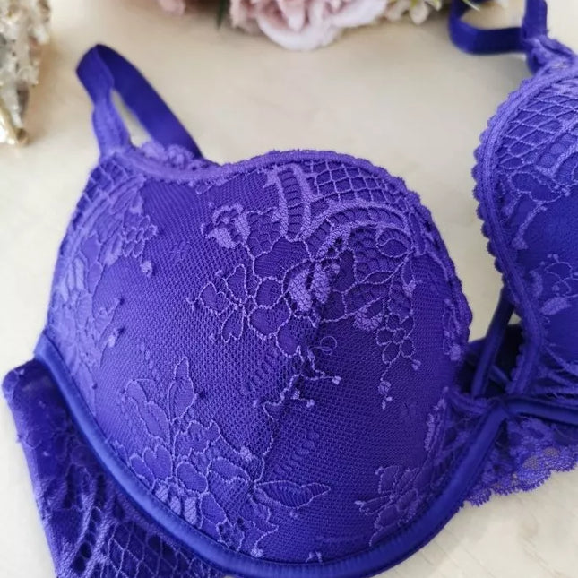 Valege 80D dydžio violetinės spalvos neriniuota liemenėlė WSGFOREWER Violet