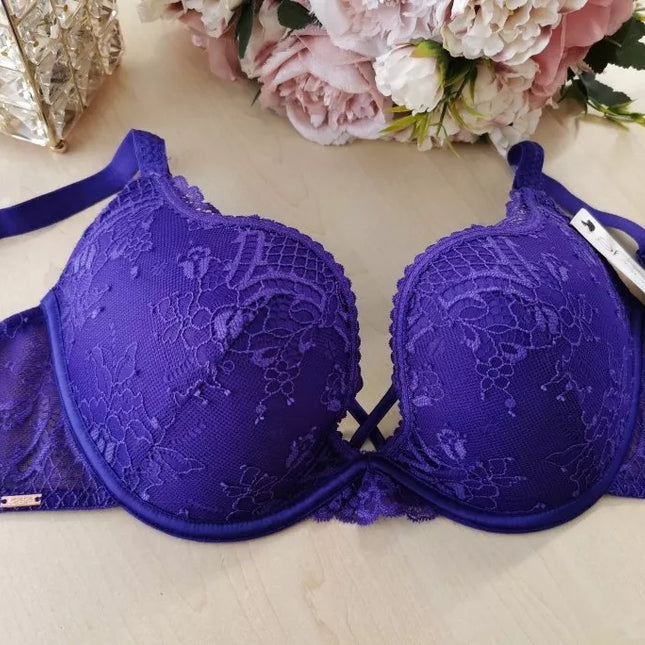 Valege 80D dydžio violetinės spalvos neriniuota liemenėlė WSGFOREWER Violet