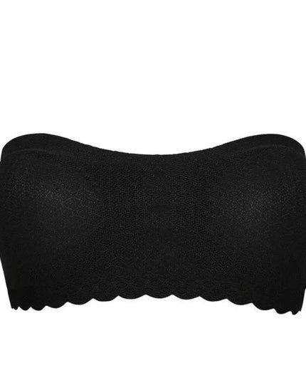 Sloggi XS(34) dydžio juodos spalvos sportinė liemenėlė ZERO Feel Lace Bandeau