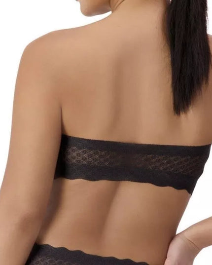 Sloggi XS(34) dydžio juodos spalvos sportinė liemenėlė ZERO Feel Lace Bandeau