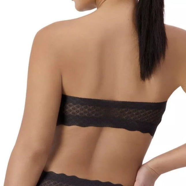 Sloggi XS(34) dydžio juodos spalvos sportinė liemenėlė ZERO Feel Lace Bandeau