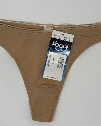 Sloggi M(38) dydžio kreminės spalvos stringai Slw Sensation Str