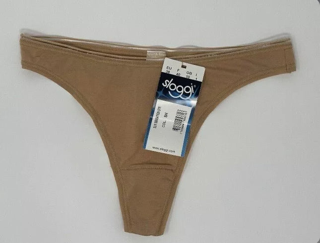 Sloggi M(38) dydžio kreminės spalvos stringai Slw Sensation Str