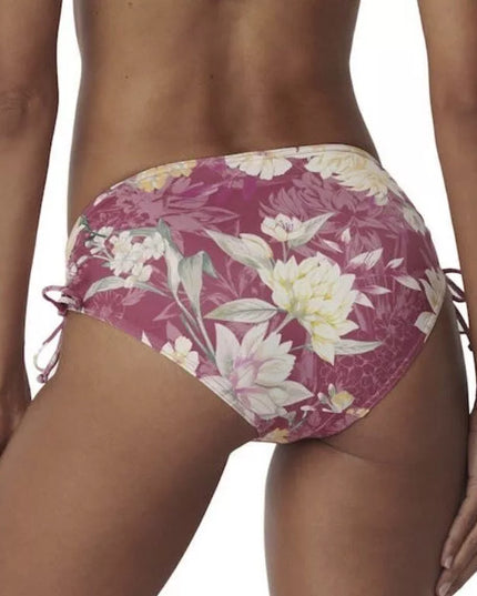 Triumph 38(M) dydžio rožinės gėlėtos maudymosi kelnaitės Botanical Leaf Midi