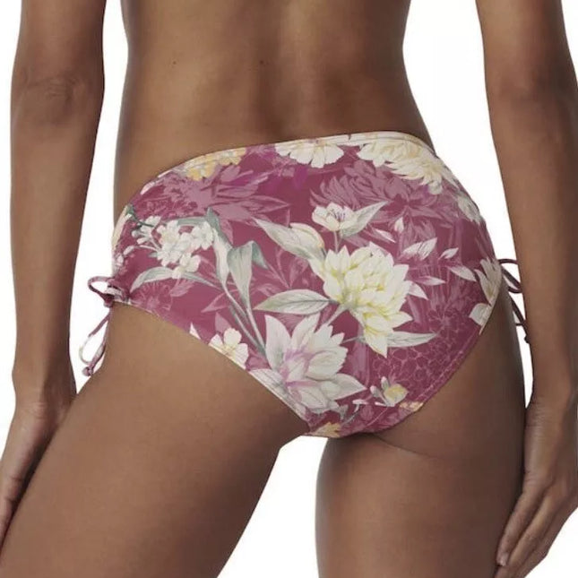 Triumph 38(M) dydžio rožinės gėlėtos maudymosi kelnaitės Botanical Leaf Midi