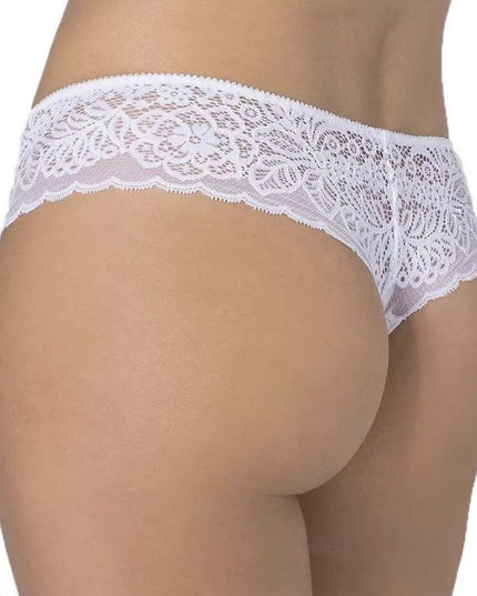 Triumph 36(S) dydžio baltos spalvos nėriniuotos kelnaitės Amourette Spotlight Hipster String
