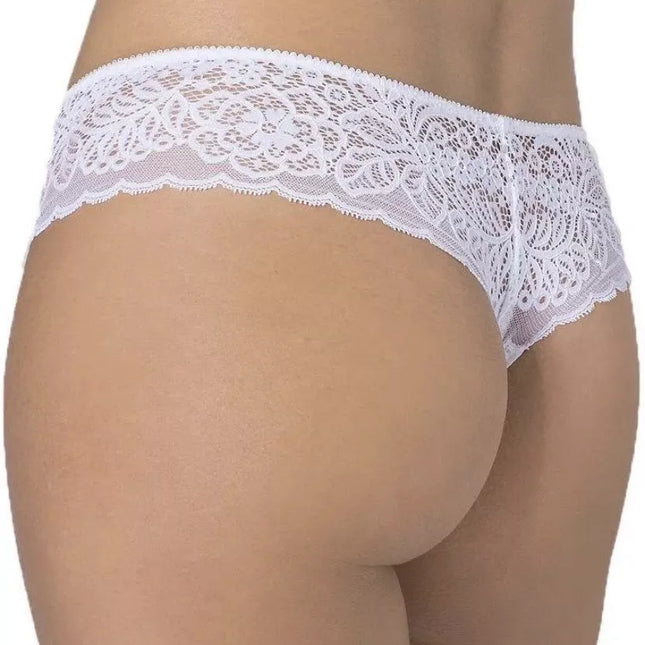Triumph 36(S) dydžio baltos spalvos nėriniuotos kelnaitės Amourette Spotlight Hipster String