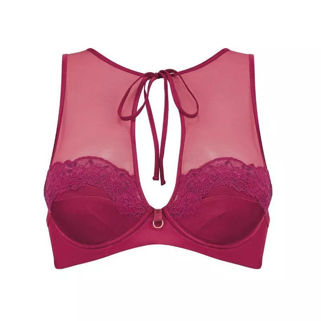 Triumph 85B dydžio raudona nėriniuota liemenėlė Liv's Luxurious Essence WHU 01 E