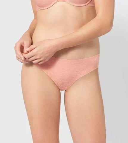 Sloggi XS(34) M(38) S(36) L(40)  dydžio koralo spalvos minkštos  gifiūrinės kelnaitės  Zero Lace H Hipstring