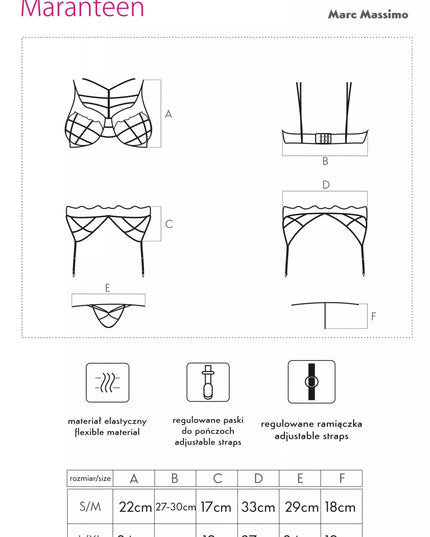 Cofashion seksualus ryškiaspalvis apatinių komplektas MARANTEEN