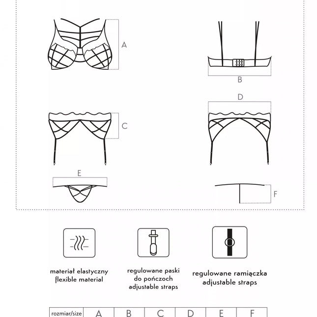 Cofashion seksualus ryškiaspalvis apatinių komplektas MARANTEEN