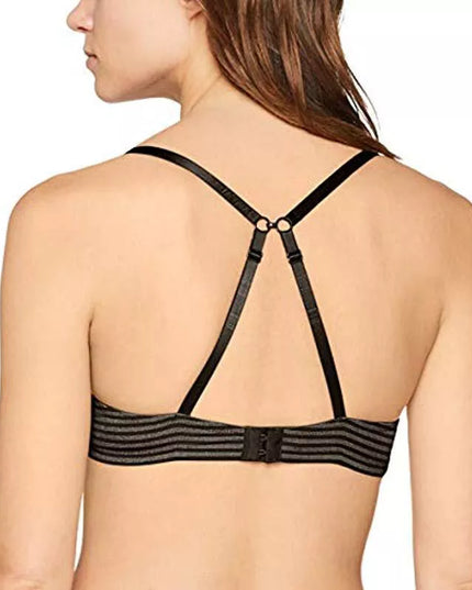 BeeDees 80B juoda dryžuota liemenėlė New day WM
