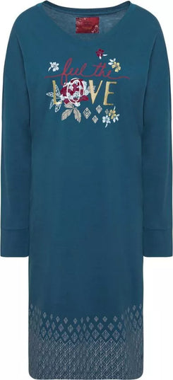 Triumph 42(XL) medvilniniai naktinukai ilgomis rankovėmis Nightdresses NDK LSL 10CO/MD
