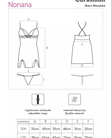 CoFashion juodi perregimi neriniuoti naktinukai Nonana