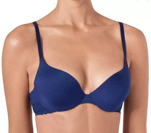 Sloggi 75B tamsiai mėlyna liemenėlė Wow lace WHPM