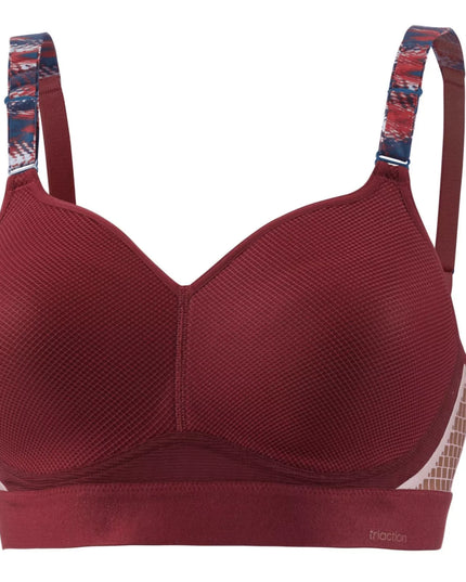 Triumph 75C bordo spalvos sportinė  liemenėlė Triaction Hybrid Lite P