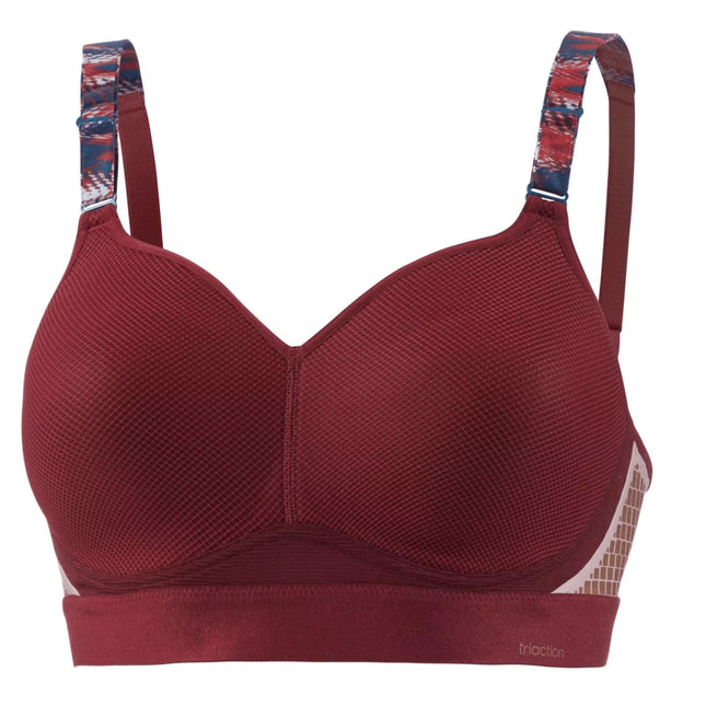 Triumph 75C bordo spalvos sportinė  liemenėlė Triaction Hybrid Lite P