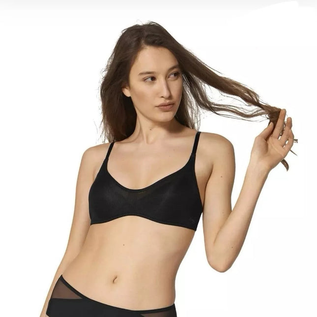 Triumph S(36) XS(34) dydžio juodos spalvos sportinė  liemenėlė OXYGENE H Soft Bra