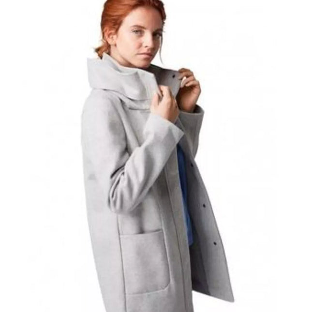 Tom Tailor XL(42) dydžio pilkos spalvos moteriškas rudeninis paltas Tom Tailor 10367
