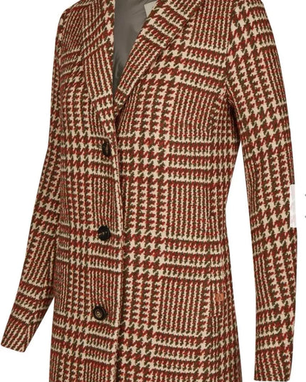 Camel Active 36(S) dydžio margas moteriškas rudeninis paltas 310320 2501