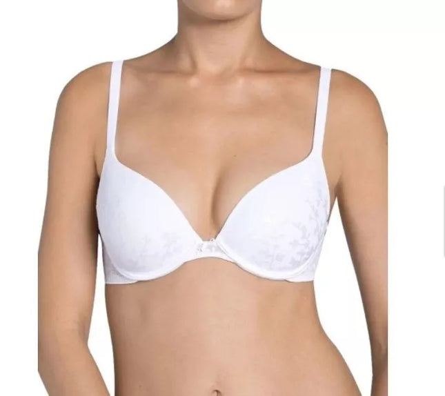 Triumph 75B dydžio baltos spalvos liemenėlė Body Mak-eup blossom WHUM