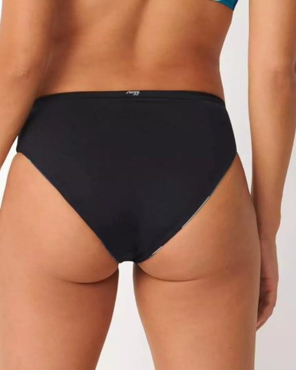 sloggi L(40) M(38) XL(42) dydžio dviejų dalių mėlynas margas maudymosi kostiumėlis shore Flower Horn P Tanga