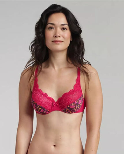 Playtex Flower Elegance 95B 75B 80D 85C 90D dydžio raudonos spalvos neriniuota liemenė P0717 Red flower
