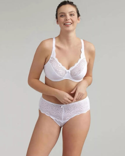 Playtex Flower Elegance 80D 80C 90E 85C 90C 75B 75C 85E 95B 95D 80E 80B 95C 90D 85D 85B 75D 90B dydžio balta neriniuota liemenė P0717 White