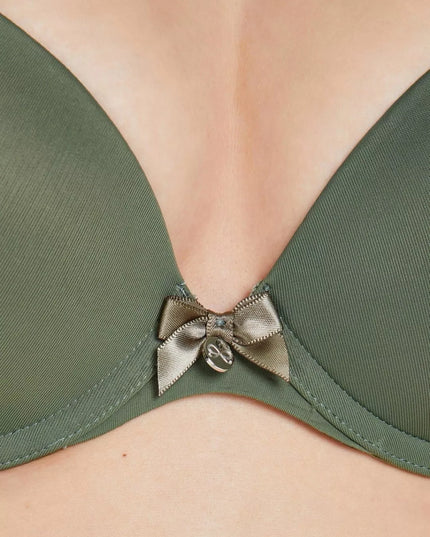Hunkemoller 80E dydžio žalios spalvos liemenėlė 171215 Four Leaf Clower