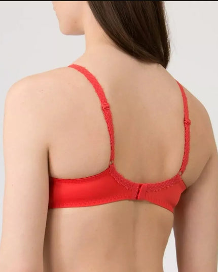 Playtex Flower Elegance 80B dydžio tamsiai raudonos spalvos neriniuota liemenė P5832