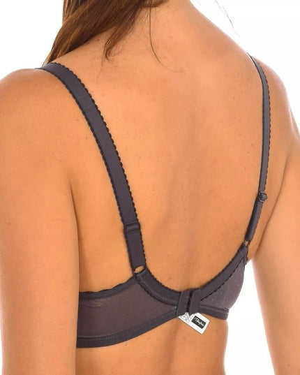 Playtex Flower Elegance 75C dydžio dydžio pilkos spalvos neriniuota liemenė P09AV