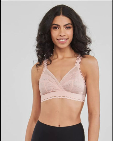 Playtex Flower Elegance 85B dydžio rožinės spalvos neriniuota liemenė P0BVS Rose