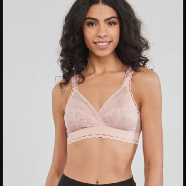 Playtex Flower Elegance 85B dydžio rožinės spalvos neriniuota liemenė P0BVS Rose