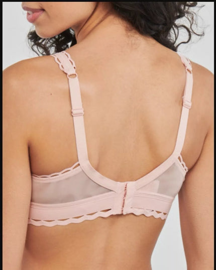Playtex Flower Elegance 85B dydžio rožinės spalvos neriniuota liemenė P0BVS Rose