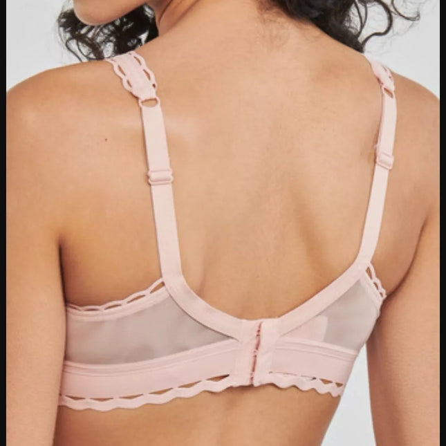 Playtex Flower Elegance 85B dydžio rožinės spalvos neriniuota liemenė P0BVS Rose
