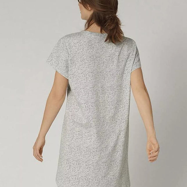 Triumph 36(S) 38(M) 40(L) 42(XL)  44(XXL) 46(XXXL) 48(XXXXL) dydžio juodos spalvos medvilniniai naktinukai trumpomis rankovėmis Nightdresses NDK 01 X