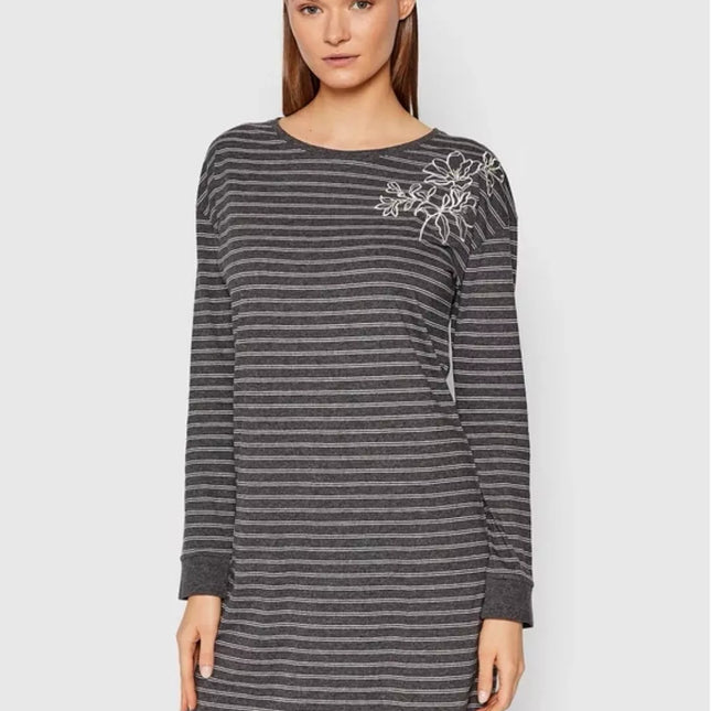 Triumph 36(S) 38(M) 40(L) 42(XL) 44(XXL) pilkos spalvos  medvilniniai naktinukai ilgomis rankovėmis Nightdresses NDK LSL 10 X
