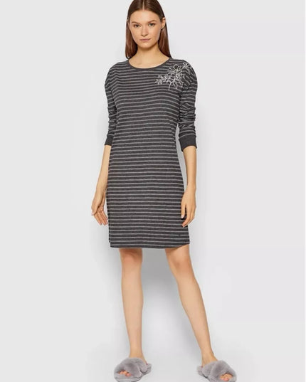 Triumph 36(S) 38(M) 40(L) 42(XL) 44(XXL) pilkos spalvos  medvilniniai naktinukai ilgomis rankovėmis Nightdresses NDK LSL 10 X