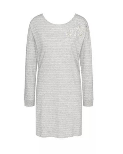 Triumph 38(M) 40(L) 42(XL) 44(XXL) šviesiai pilkos spalvos  medvilniniai naktinukai ilgomis rankovėmis Nightdresses NDK LSL 10 X