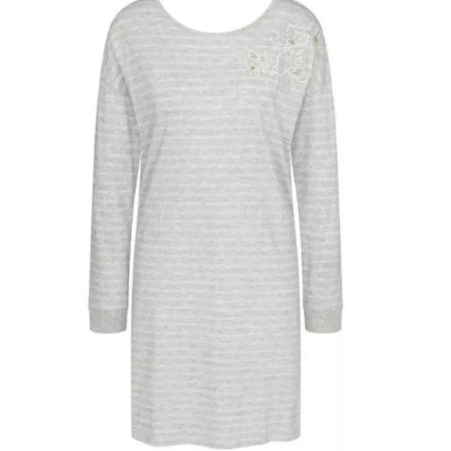 Triumph 38(M) 40(L) 42(XL) 44(XXL) šviesiai pilkos spalvos  medvilniniai naktinukai ilgomis rankovėmis Nightdresses NDK LSL 10 X