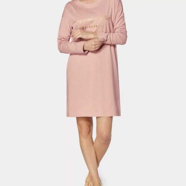 Triumph 38(M) dydžio dykumos smėlio spalvos  medvilniniai naktinukai ilgomis rankovėmis Nightdresses NDK LSL 10
