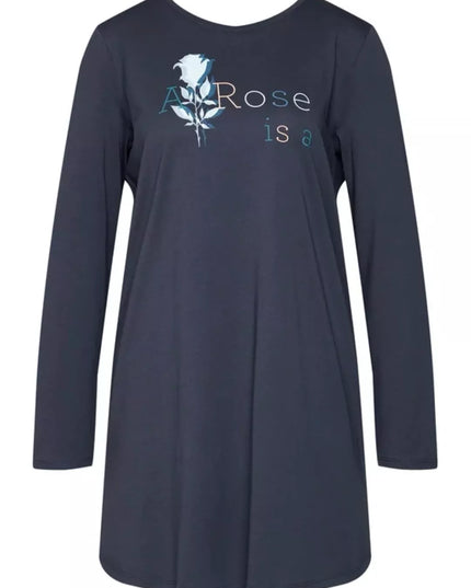 Triumph 44(XXL) dydžio melsvos spalvos  medvilniniai naktinukai ilgomis rankovėmis Nightdresses NDK 02 LSL