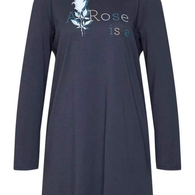 Triumph 44(XXL) dydžio melsvos spalvos  medvilniniai naktinukai ilgomis rankovėmis Nightdresses NDK 02 LSL