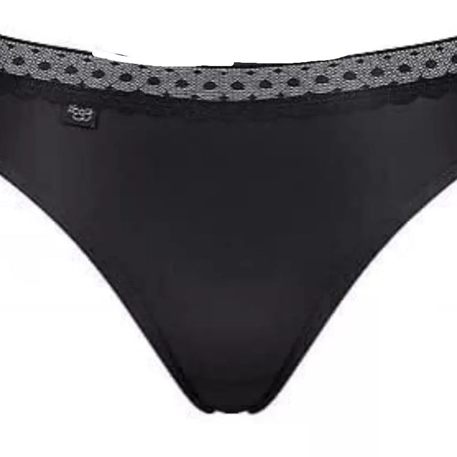 Sloggi 48 dydžio moteriškos juodos spalvos  kelnaitės Feel Pure Lace Tai C2P