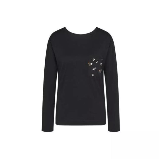 Triumph 44(XXL) 38(M) dydžio juodos spalvos moteriška medvilninė miego palaidinė Mix Match LSL TOP 02