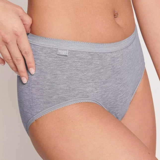 Sloggi 40(L) dydžio moteriškos pilkos spalvos kelnaitės Basic + Midi C3P