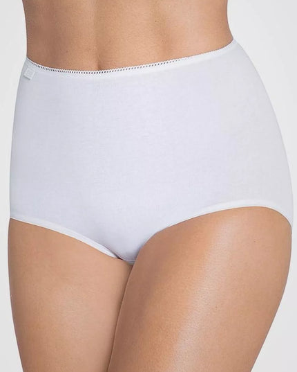 Sloggi 42(XL) dydžio moteriškos baltos spalvos kelnaitės 24/7 Cotton Maxi